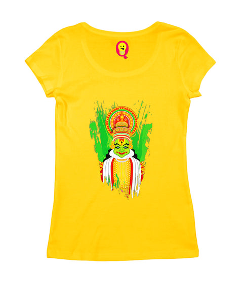 Quirkipedia Kathakali Malayalam Kerala Womens Tshirts